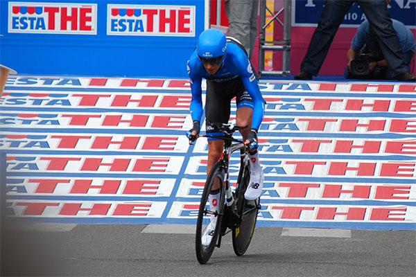 Cyclist riding